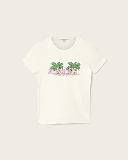 AllSaints Troppo Stevie Slim Fit T Shirt Women's Chalk White Women's