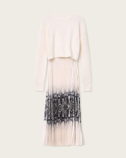 AllSaints Curtis Ophis 2 In 1 Dress Women's Chalk White Women's