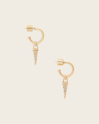 AllSaints Laio Spike Earrings Women's Warm Brass Women's