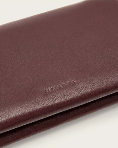 AllSaints Harluna Leather Wallet Women's Dark Red Women's