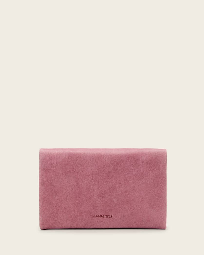 AllSaints Harluna Leather Wallet Women's Raspberry Pink Women's