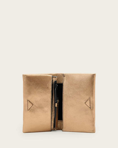 AllSaints Harluna Leather Wallet Women's Warm Brass Women's