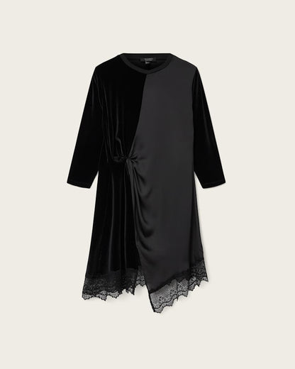 AllSaints Lana Velvet Mini Dress Women's Black Women's