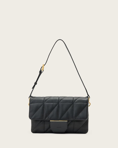 AllSaints Ondine Quilted Leather Shoulder Bag Women's Black Women's