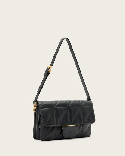 AllSaints Ondine Quilted Leather Shoulder Bag Women's Black Women's