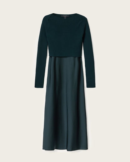 AllSaints Hera 2 In 1 Midi Dress Women's Collegiate Blue Women's