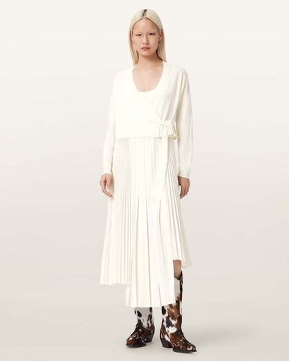 AllSaints Lucille 2 In 1 Dress Women's Chalk White Women's