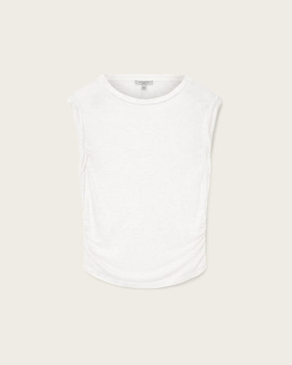 AllSaints West Shimmer Tank Top Women's Stone White Women's