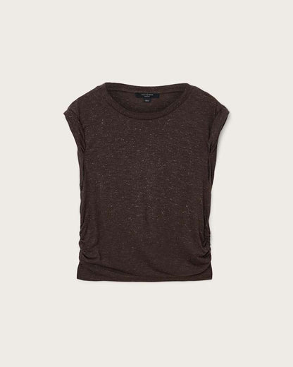 AllSaints West Shimmer Tank Top Women's Stone White Women's