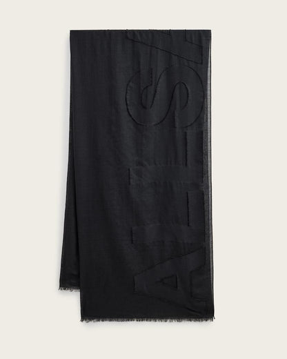 AllSaints Underground Logo Pareo Scarf Women's Black Women's