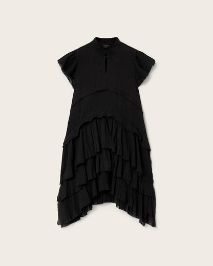 AllSaints Cavarly Cotton Mini Dress Women's Butternut Brown Women's