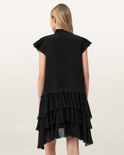 AllSaints Cavarly Cotton Mini Dress Women's Butternut Brown Women's