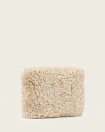 AllSaints Bettina Shearling Clutch Bag Women's Natural Women's