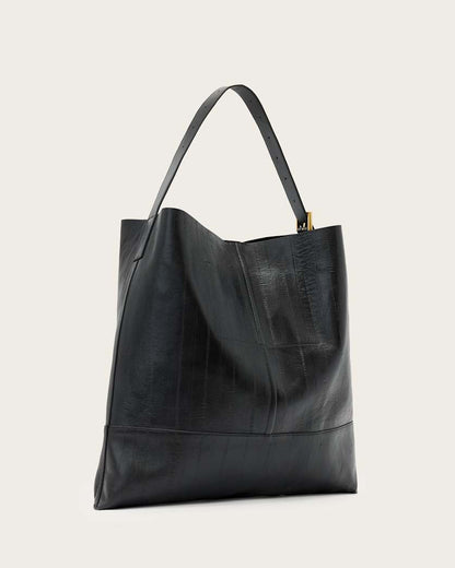 AllSaints Asha Leather Shoulder Bag Women's Black Women's