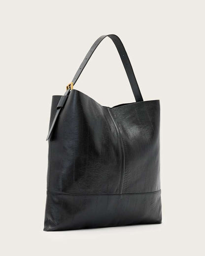 AllSaints Asha Leather Shoulder Bag Women's Black Women's