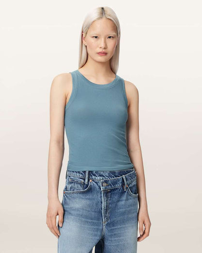 AllSaints Rina Crew Neck Sleeveless Tank Top Women's White Women's