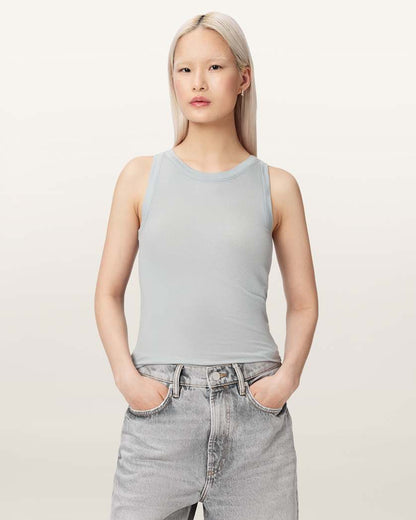 AllSaints Rina Crew Neck Sleeveless Tank Top Women's White Women's
