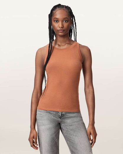 AllSaints Rina Crew Neck Sleeveless Tank Top Women's White Women's