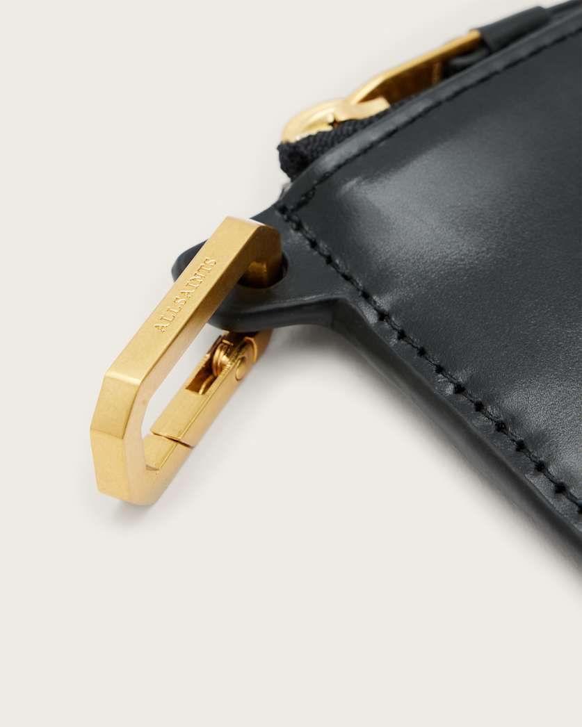 AllSaints Remy Leather Wallet Women's Black Women's