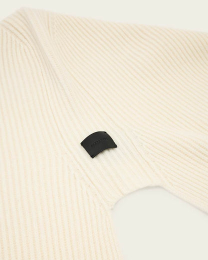 AllSaints Wren Hooded Wool Scarf Women's Antique White Women's