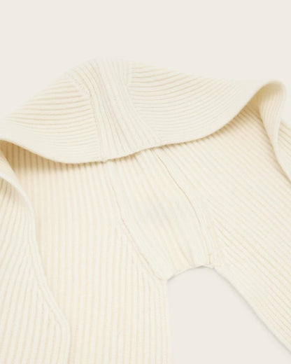 AllSaints Wren Hooded Wool Scarf Women's Antique White Women's