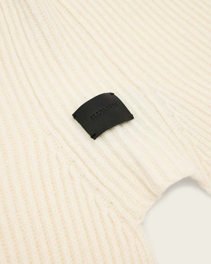 AllSaints Wren Hooded Wool Scarf Women's Antique White Women's