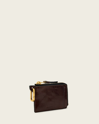 AllSaints Remy Leather Wallet Women's Cognac Brown Women's