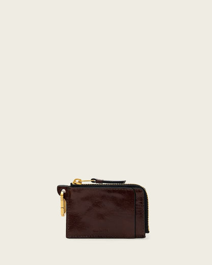 AllSaints Remy Leather Wallet Women's Cognac Brown Women's