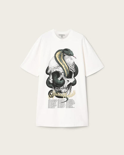 AllSaints Snakehead Mini T Shirt Dress Women's Chalk White Women's