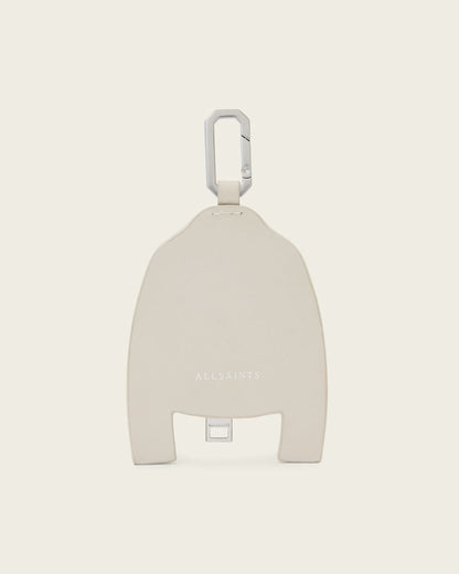 AllSaints Balfern Leather Keyring Women's Ivory White/Silver Women's