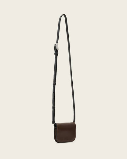 AllSaints Maeve Leather Cardholder Crossbody Women's Fango Brown Women's