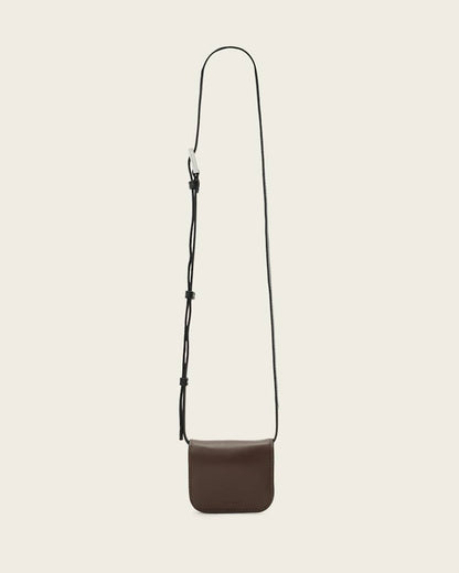 AllSaints Maeve Leather Cardholder Crossbody Women's Fango Brown Women's