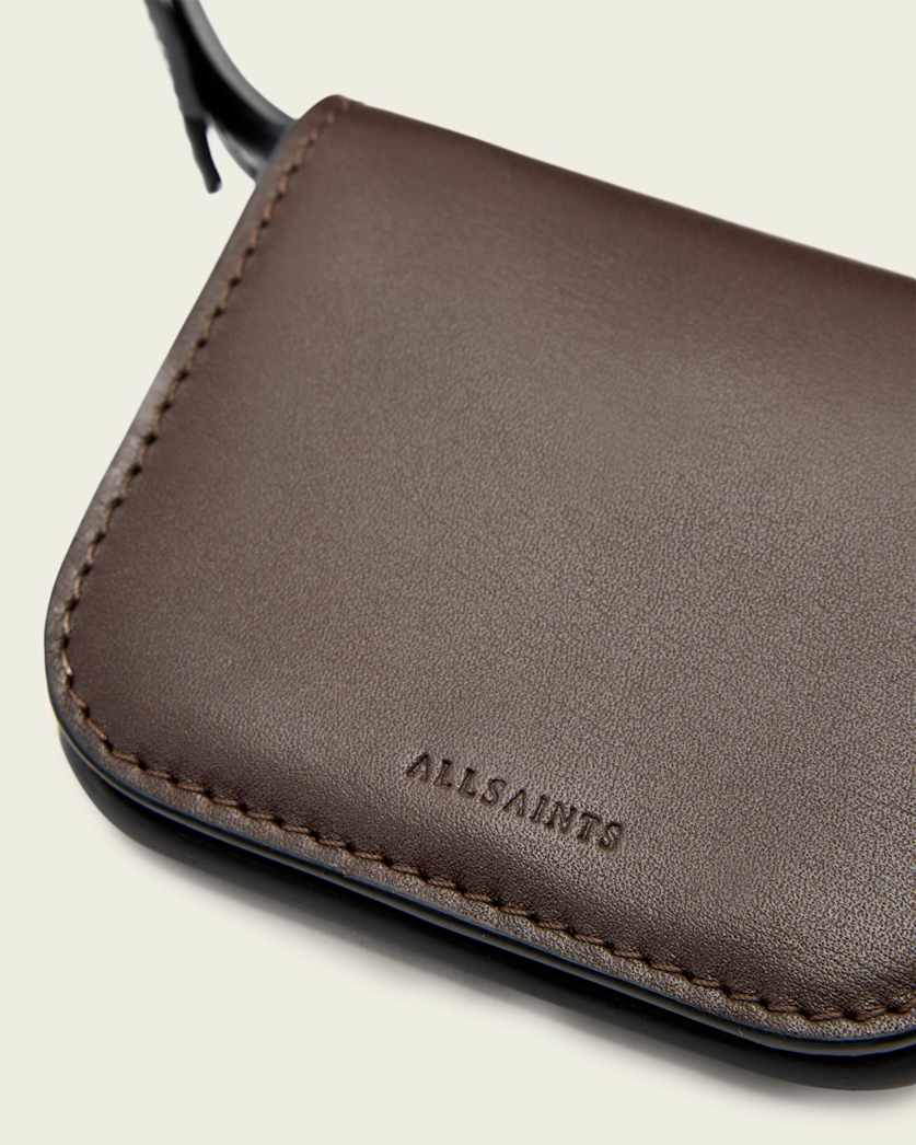 AllSaints Maeve Leather Cardholder Crossbody Women's Fango Brown Women's