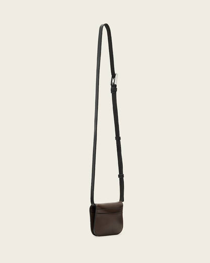 AllSaints Maeve Leather Cardholder Crossbody Women's Fango Brown Women's