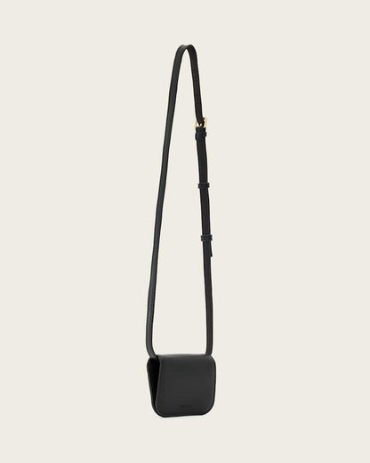 AllSaints Maeve Leather Cardholder Crossbody Women's Black Women's
