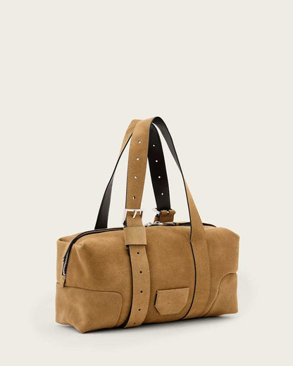AllSaints Ares Suede Shoulder Bag Women's Biscuit Brown Women's