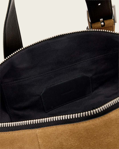 AllSaints Ares Suede Shoulder Bag Women's Biscuit Brown Women's