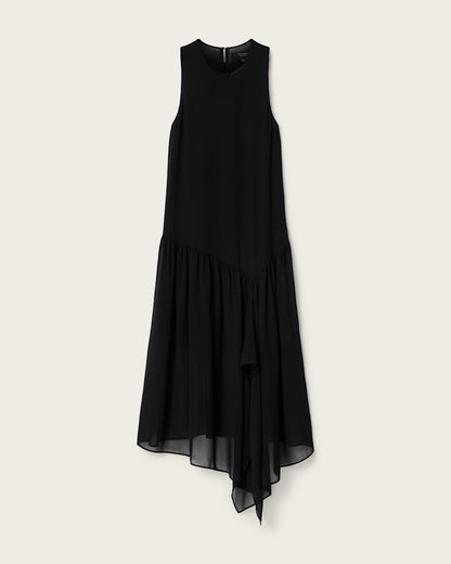 AllSaints Cyra Asymmetric Maxi Dress Women's Black Women's