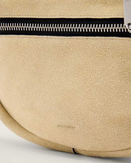 AllSaints Noemie Mini Suede Shoulder Bag Women's Sahara White Women's