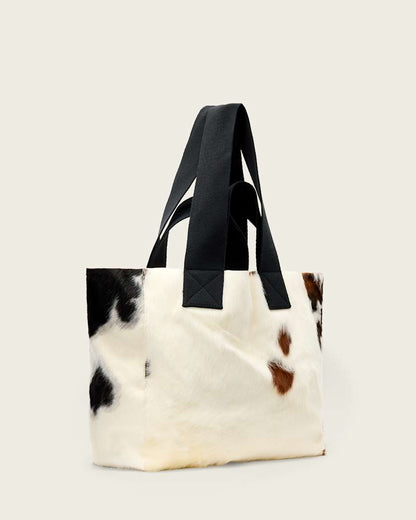 AllSaints Izzy Cow Leather Tote Bag Women's Cow Print Women's