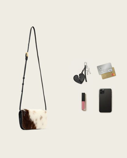 AllSaints Maeve Cow Print Crossbody Bag Women's Cow Print Women's