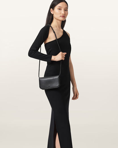 AllSaints Maeve Leather Cardholder Crossbody Women's Black Women's