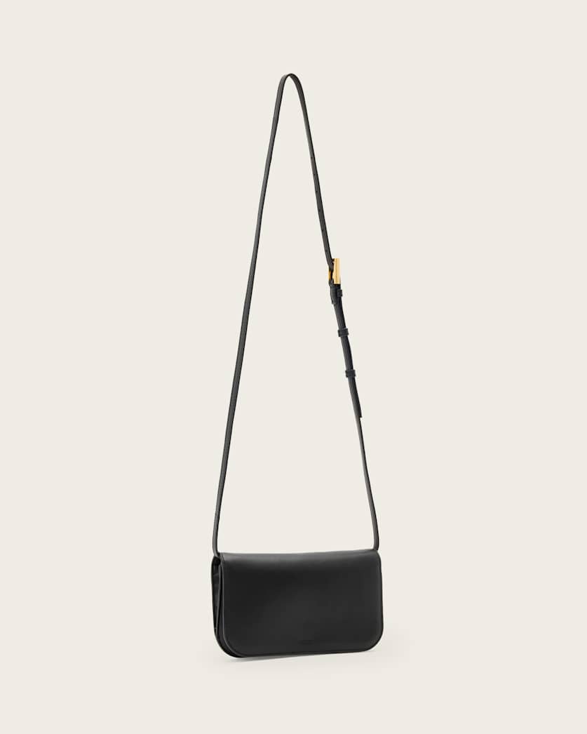 AllSaints Maeve Leather Cardholder Crossbody Women's Black Women's