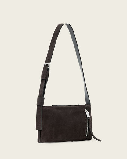 AllSaints Alba Suede Crossbody Bag Women's Bitter Brown Women's
