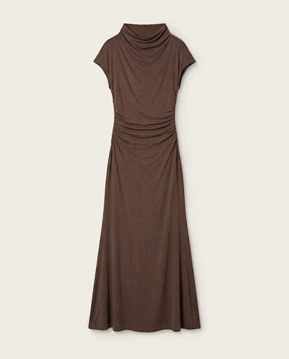 AllSaints Selena Bodycon Maxi Dress Women's Bitter Brown Women's