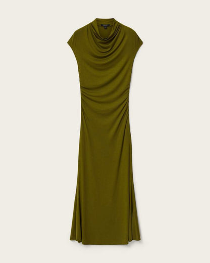 AllSaints Selena Bodycon Maxi Dress Women's Bitter Brown Women's