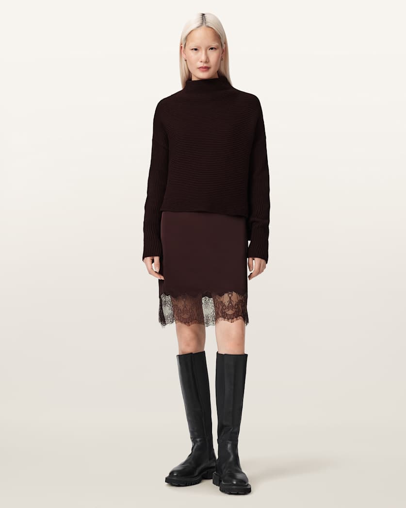 AllSaints Eloise 2 In 1 Sweater Dress Women's Black Women's