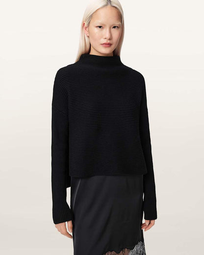 AllSaints Eloise 2 In 1 Sweater Dress Women's Black Women's