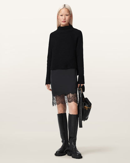 AllSaints Eloise 2 In 1 Sweater Dress Women's Black Women's