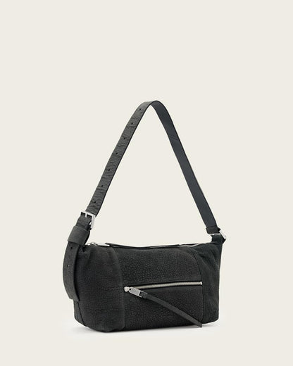 AllSaints Vega Leather Shoulder Bag Women's Meteorite Grey Women's